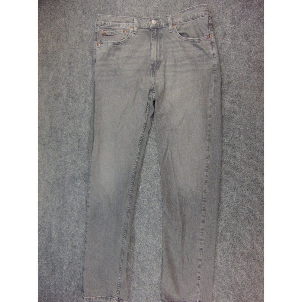 Levi's 505 Jeans Mens 36x34 Regular Fit Gray Denim‎ Casual Classic Pants